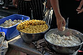 Tents serving all kinds of local cuisine in Malioboro street Yogyakarta. 